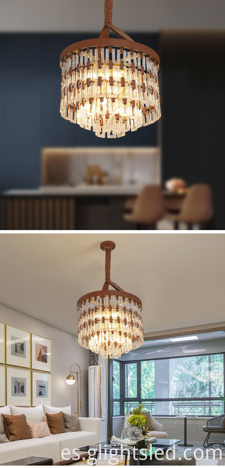G-Lights Diseño creativo Lobby Hotel Lámpara de araña de cristal LED Lámpara colgante